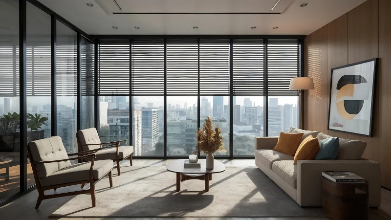 Motorized blinds featured for modern home