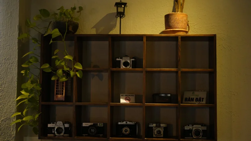 Open shelving unit featured for home decor
