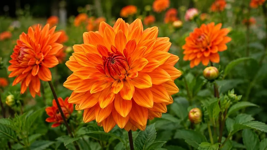 Orange dahlia