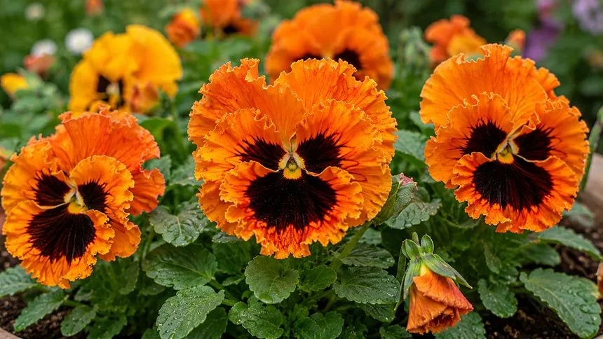 Orange pansy