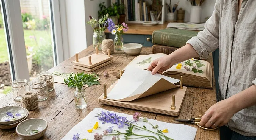Preparing the wooden board for pressing