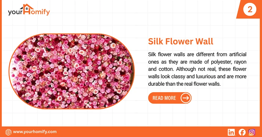 Silk flower wall