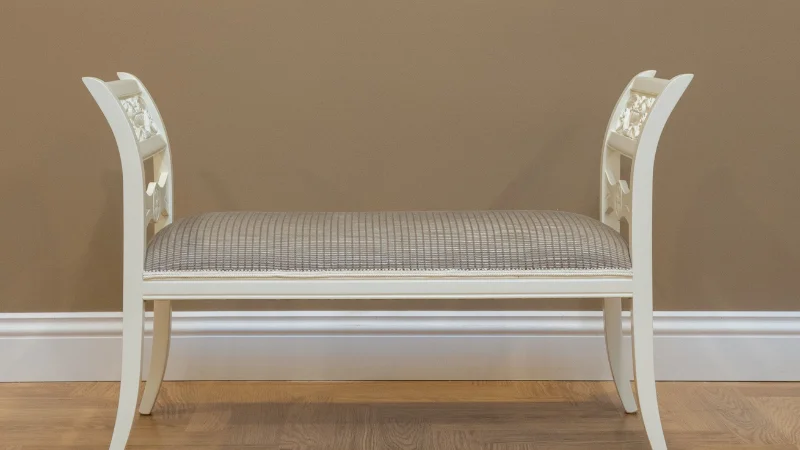Upholstered Bench featured in interior decor