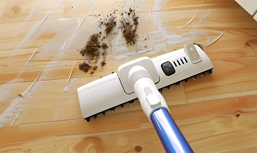 Using a vacuum cleaner to get rid of dirt
