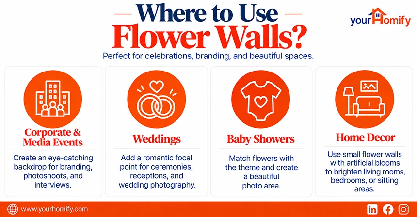 Where to Use Flower Walls