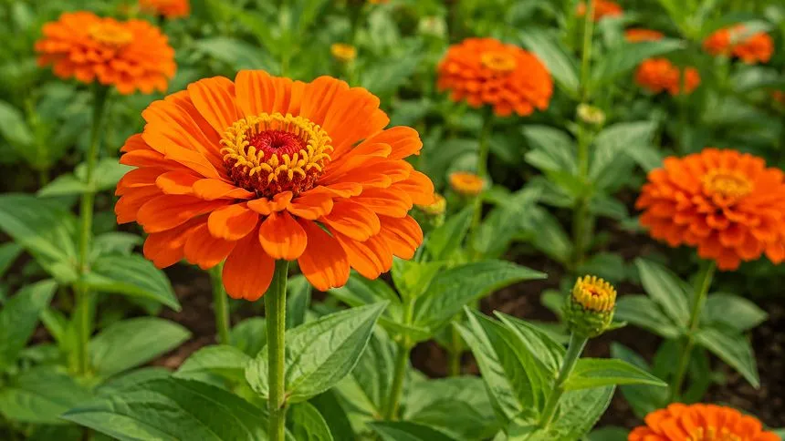 Zinnia flowers