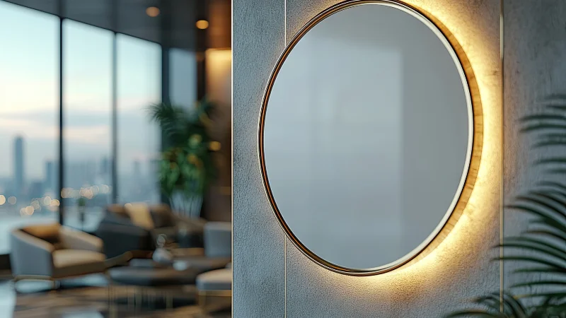Contemporary Edge-Lit Mirror