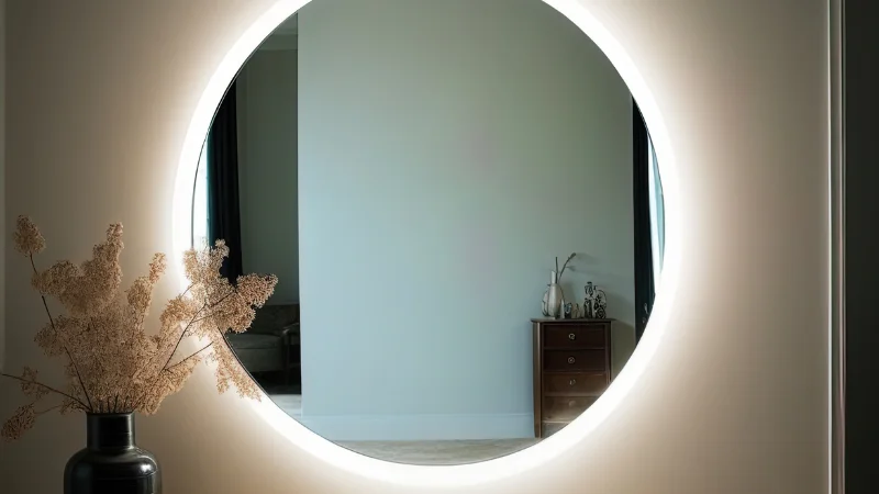 Illuminated Edge-Lit Mirror