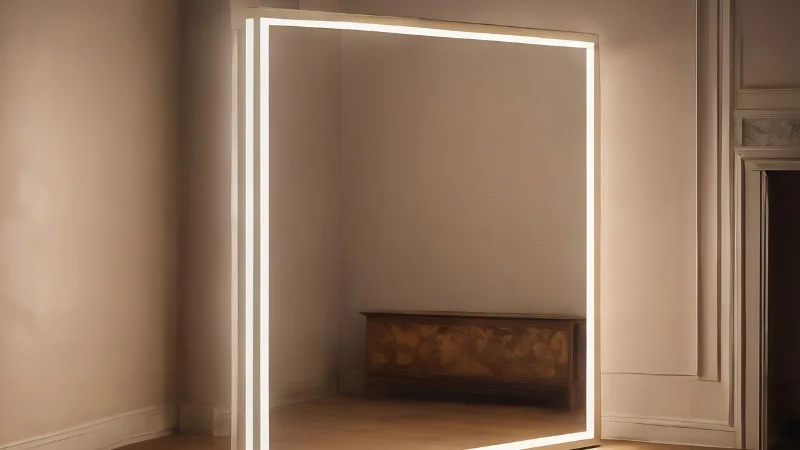 Edge-Lit Mirror for wall decor
