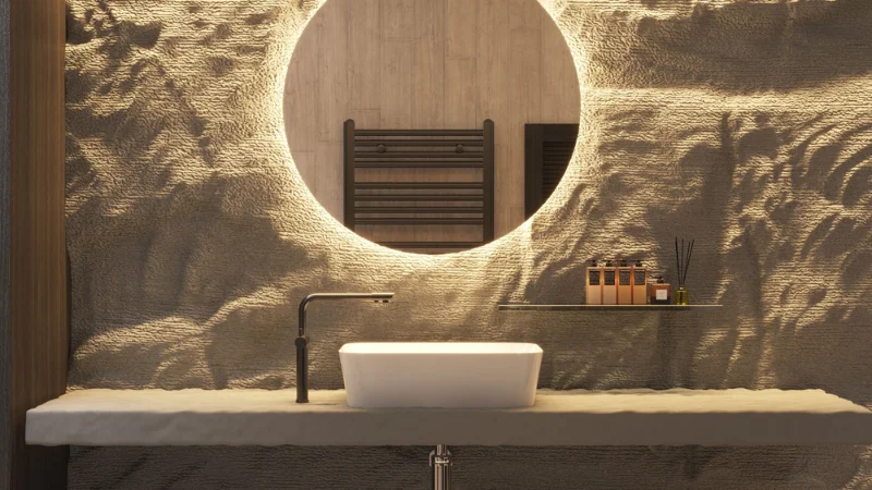 Backlit Edge-Lit Mirror