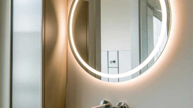 Decorative Edge-Lit Mirror