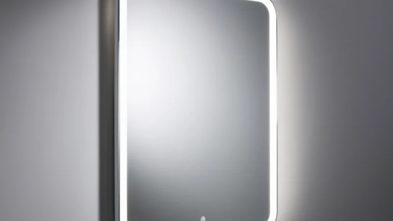 Round Edge-Lit Mirror