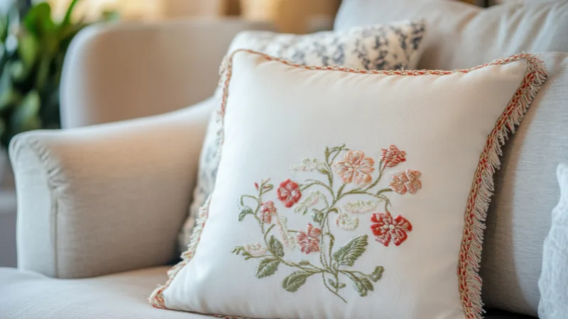 Traditional Embroidered Cushion
