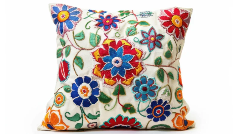 Handmade Embroidered Cushion