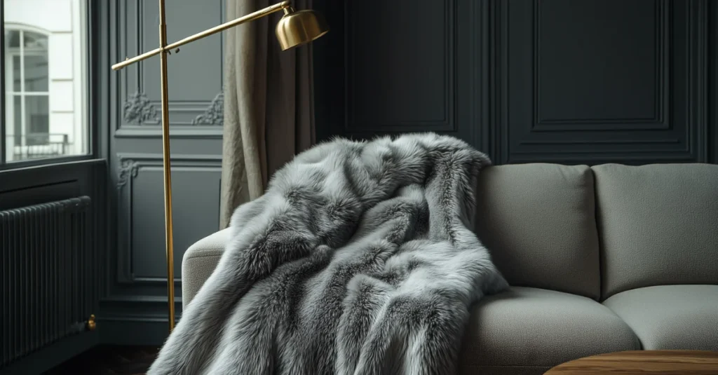 Stylish Faux Fur Throw