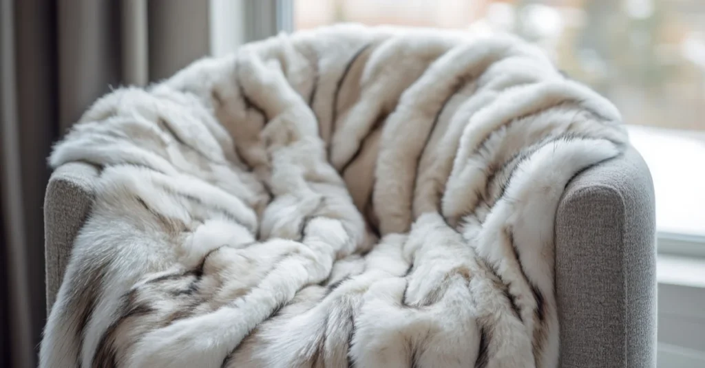 Soft Faux Fur Throw for home