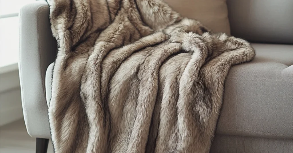 Faux Fur Sofa Throw for sofa