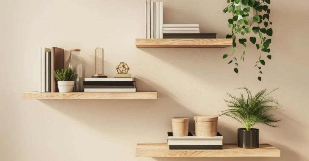 Wooden Floating Shelves