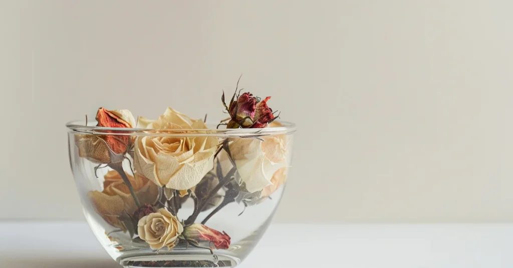 Elegant glass bowls for decoration