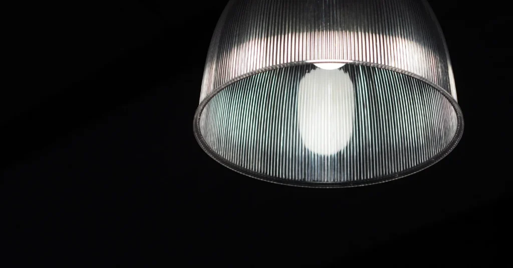 Modern hanging glass light
