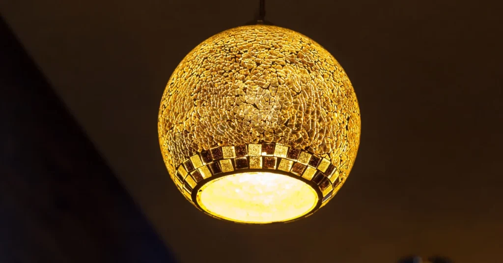 Elegant decorative glass light