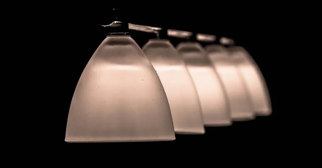 Decorative pendant light with glass shade