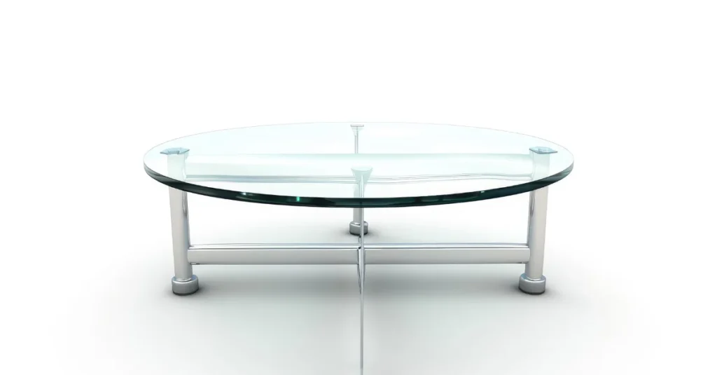 Glass table furniture for modern home