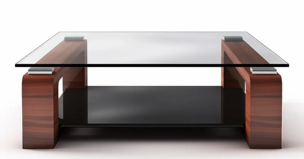 Elegant glass table for living room