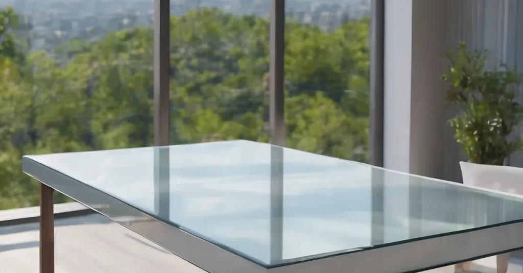 Stylish glass table furniture