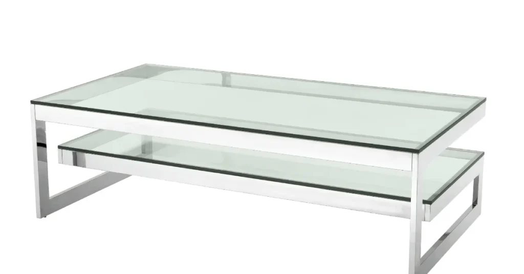 Minimalist glass table for modern home