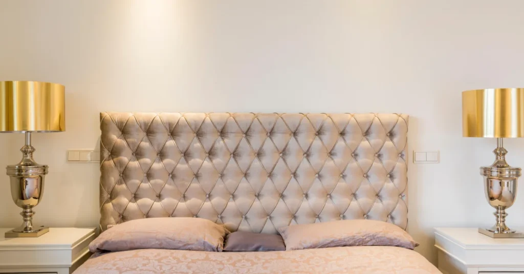 Upholstered headboard for bedroom