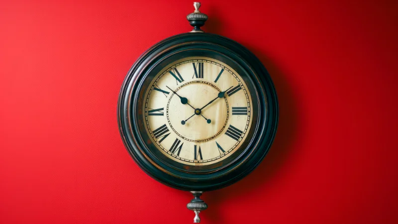 Elegant wall clock for home interior