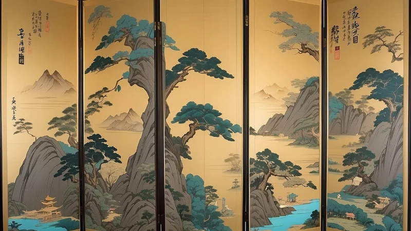Traditional Japanese screen for interior