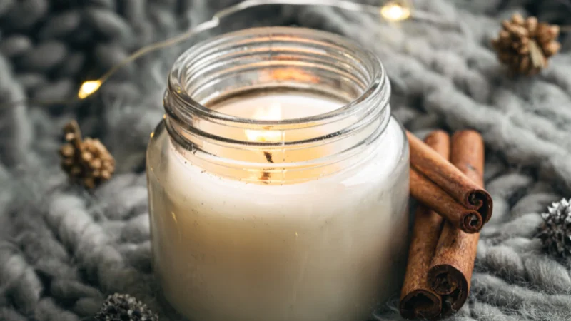Modern jar candle holder for home decor