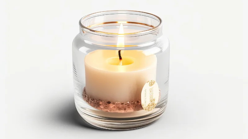 Glass jar candle holder for home decor
