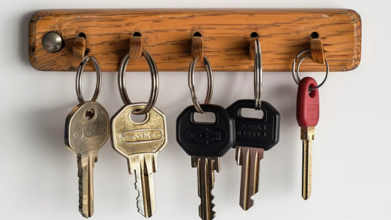 Key holder rack for home entryway