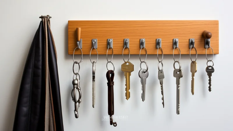 Functional key holder rack for wall