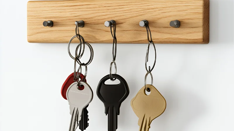 Wall mounted key holder rack for home
