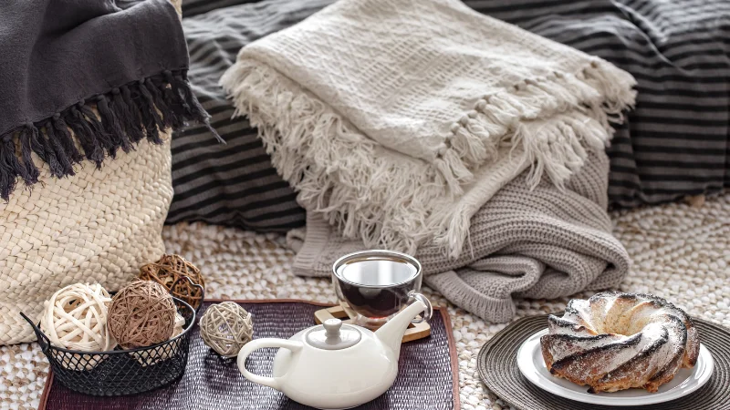 Decorative Knitted Throw Blanket for sofa styling