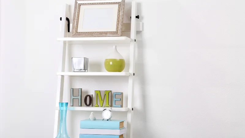 Ladder shelf for home interior