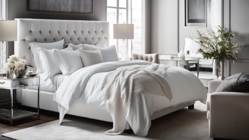Linen bedding for bedroom decor