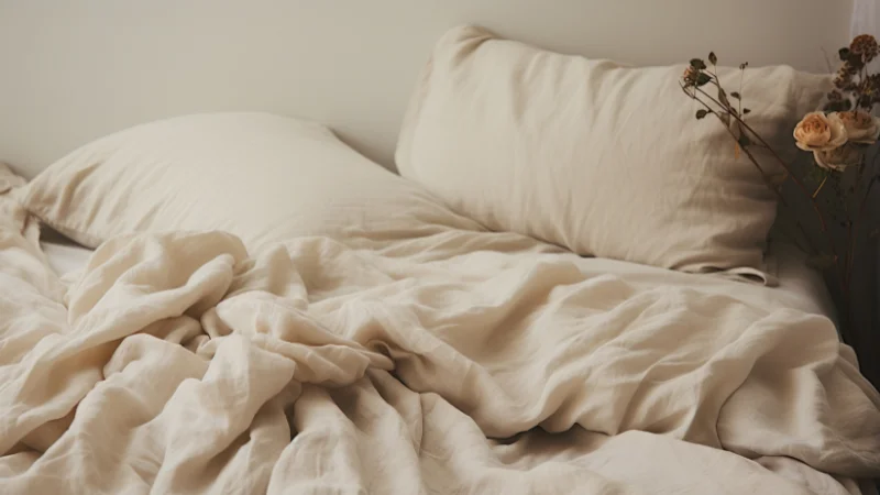 Elegant linen bedding for home