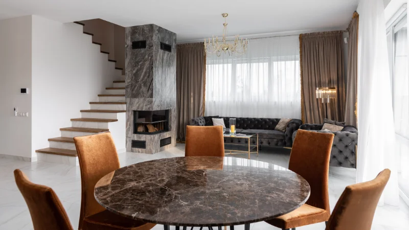 Modern marble top table for home