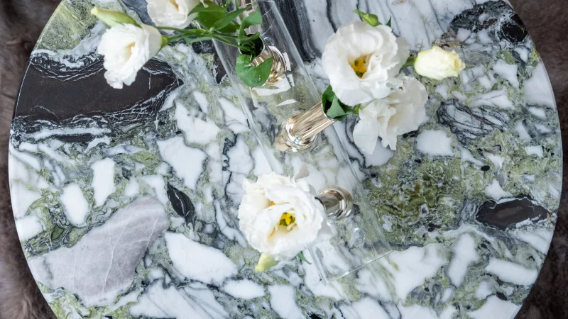 Marble top coffee table for home