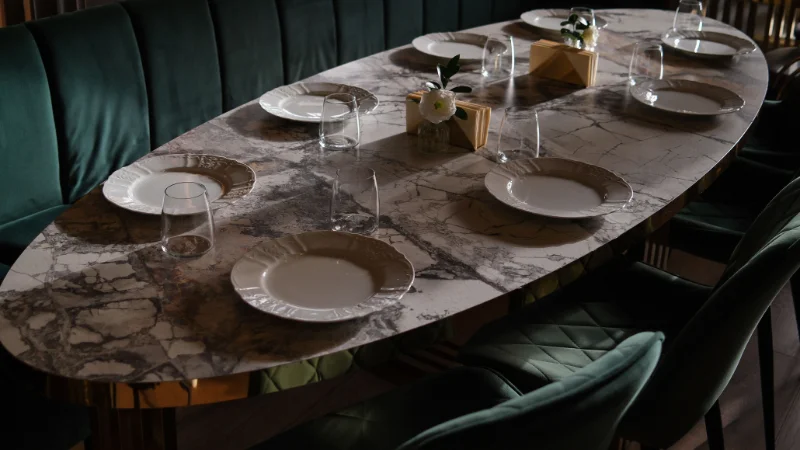 Luxury marble top table for interior