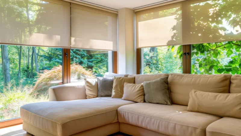 Motorized roller blinds for windows