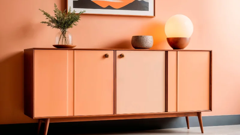 Tall narrow cabinet for interior