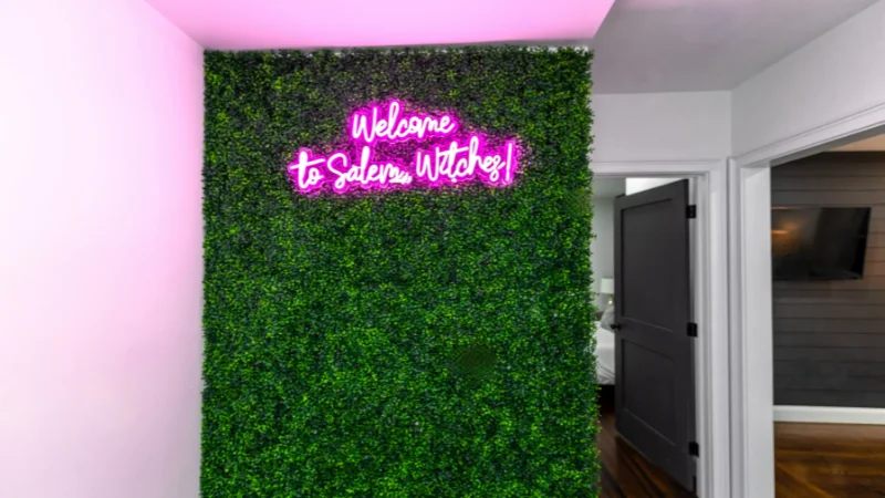 Decorative neon wall sign for interior