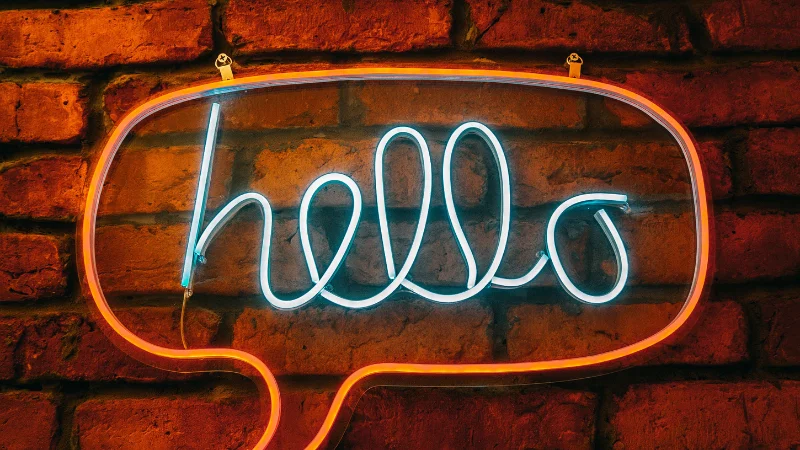 Modern neon wall sign for home