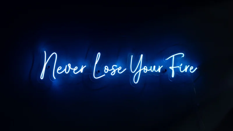 Stylish neon wall sign for room